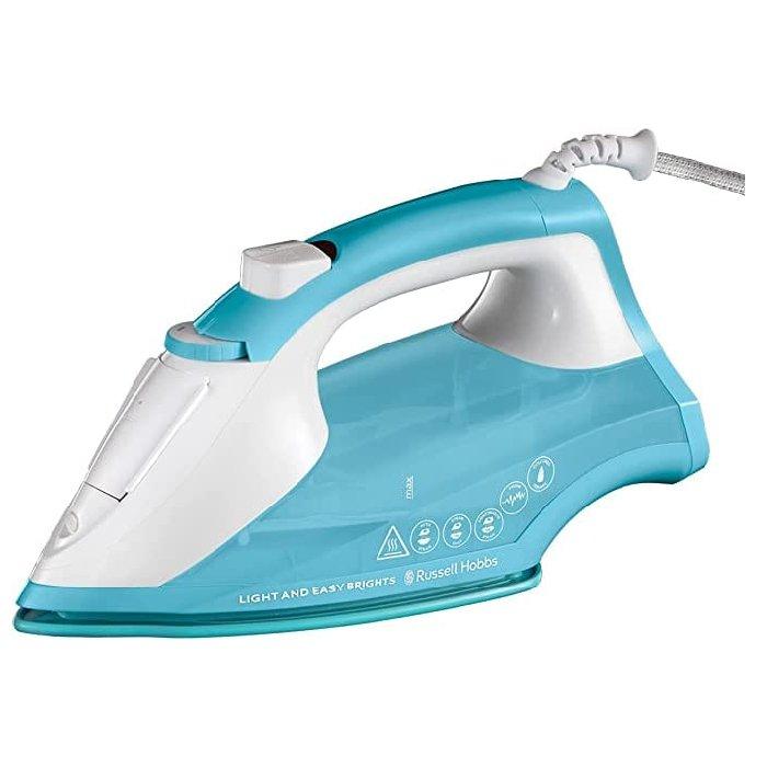 

Russell hobbs light and easy brights steam iron 2400 watts, 240 ml , 26482gcc - blue