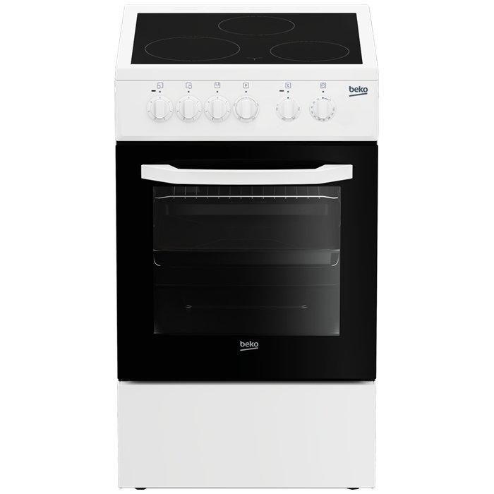 

Beko 3 zones ceramic electric freestanding cooker, 50x50, css48100gw - white