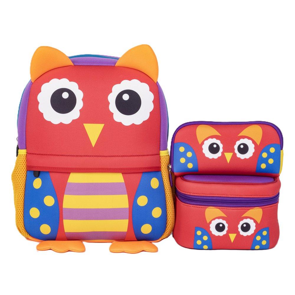 

Eq 3 in 1 owl kids bags, klb240238l-rd - red