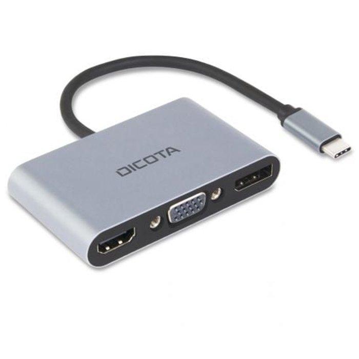 

Dicota usb-c portable 5-in-1 docking station, 4k hdmi 100w, d32064 - silver