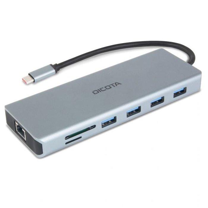 

Dicota usb-c 13-in-1 docking station, 4k hdmi/100w, d32065 - silver