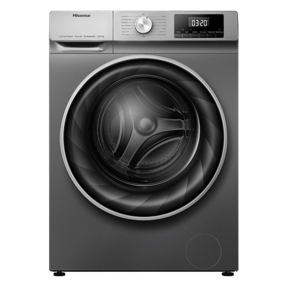 

Hisense front loading washer and dryer, 10kg washing capacity, 6kg drying capacity, wdq...