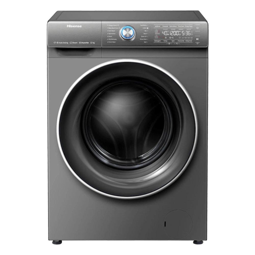 

Hisense front load washing machine, 12kg capacity, wfqy1214vjmt - silver