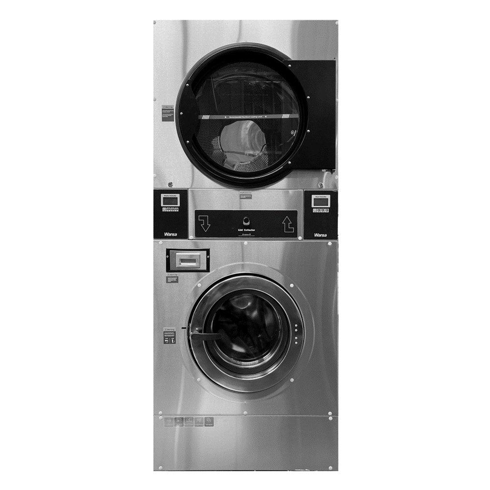 

Wansa industrial front load washer and dryer 25kg, xgq-25f - silver