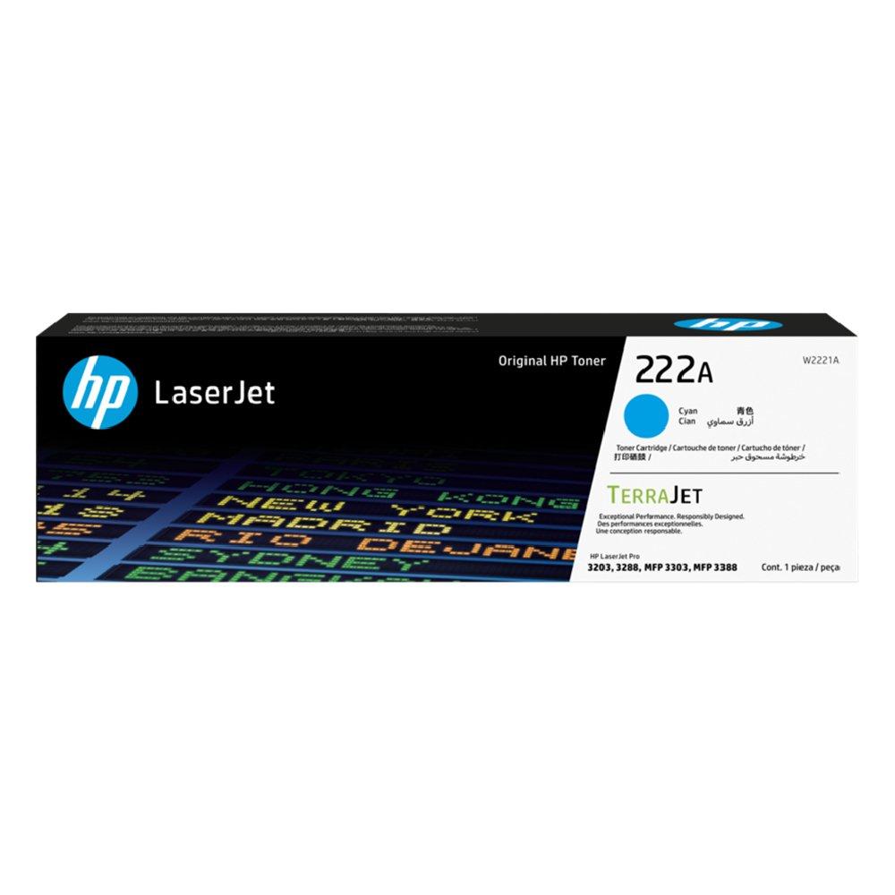 

Hp 222a original laserjet toner cartridge, w2221a - cyan