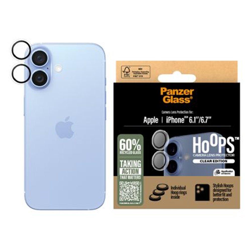 

Panzerglass pg hoops camera lens for iphone 16 & 16 plus, 6. 1/6. 7-inch, 1285- clear