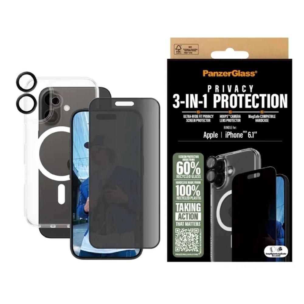 

Panzerglass privacy pg 3-in-1 bundle iphone 16, 6. 1-inch, b1291+p2861+1283