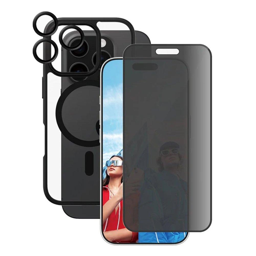 

Panzer care 3 in 1 privacy bundle for iphone 16 pro, b1358+p2862+1284 – black
