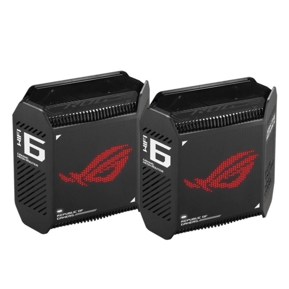 

Asus rog rapture mesh system, wi-fi 6, tri-band, gt6(b-2-pk) - black