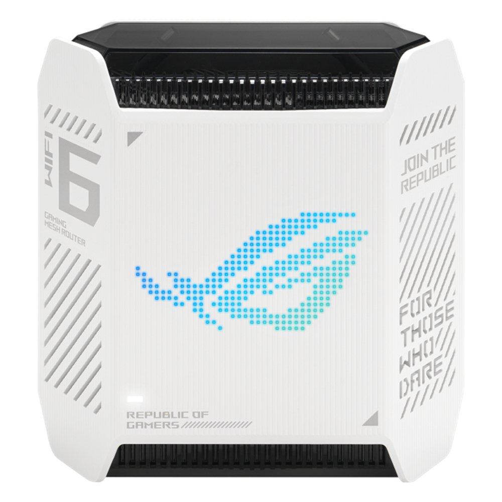 

Asus rog rapture mesh router, wi-fi 6, tri-band, gt6(w-1-pk) - white