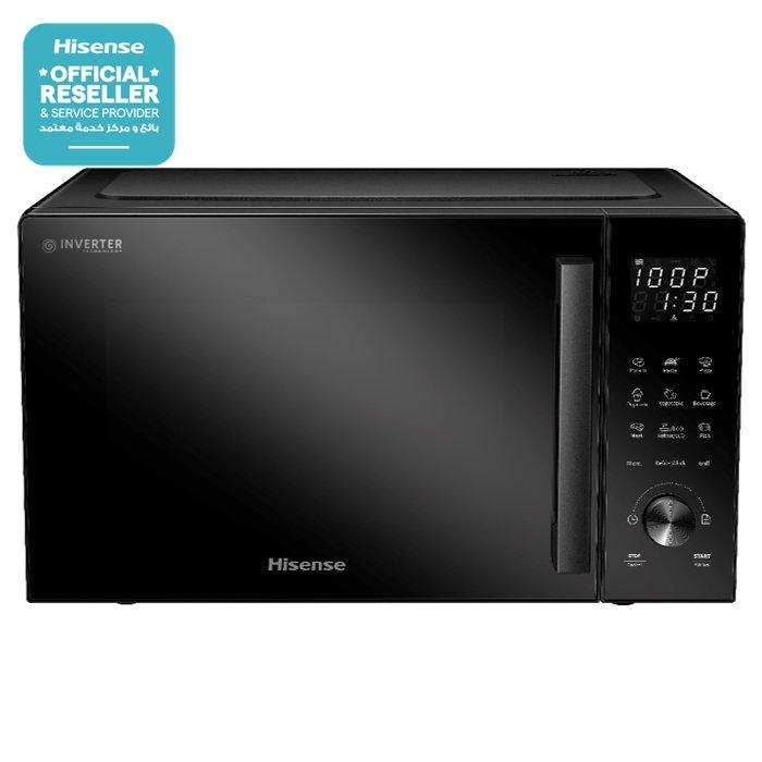 

Hisense 34l freestanding microwave oven with grill and inverter technology, 1000w - black