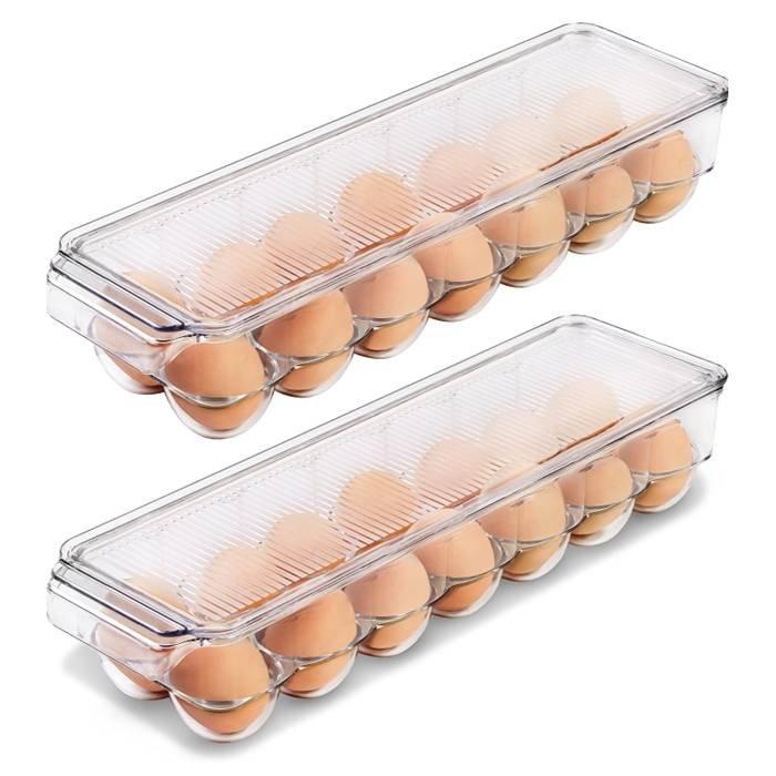 

Wansa stackable egg trays 2 pack- clear