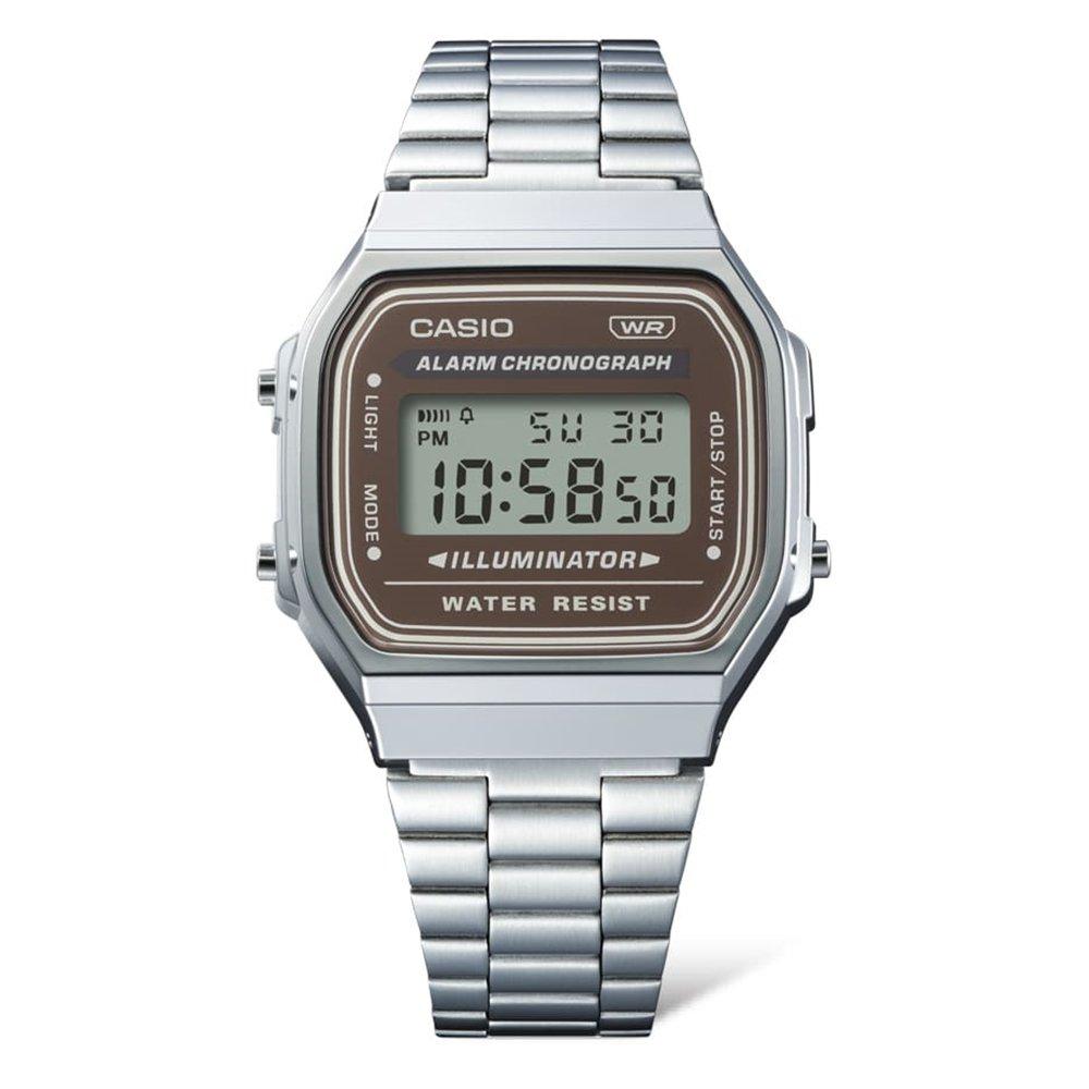 

Casio glu casual vintage watch, 38mm, a168wa-5aydf - silver