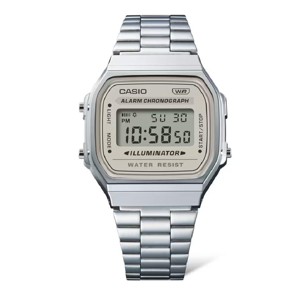 

Casio glu casual vintage unisex watch, 38mm, a168wa-8aydf - silver