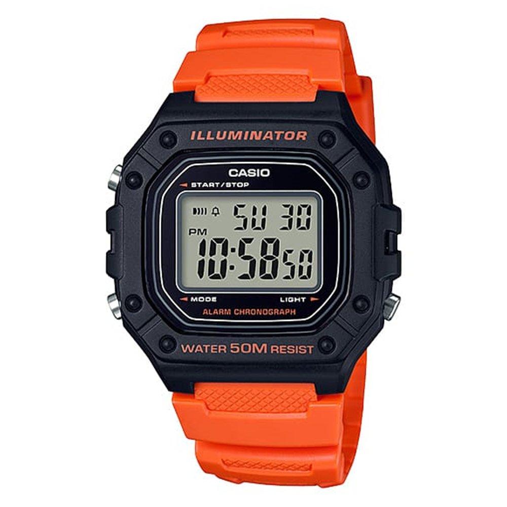 

Casio casual unisex core watch, digital, 44mm, w-218h-4b2vdf - orange