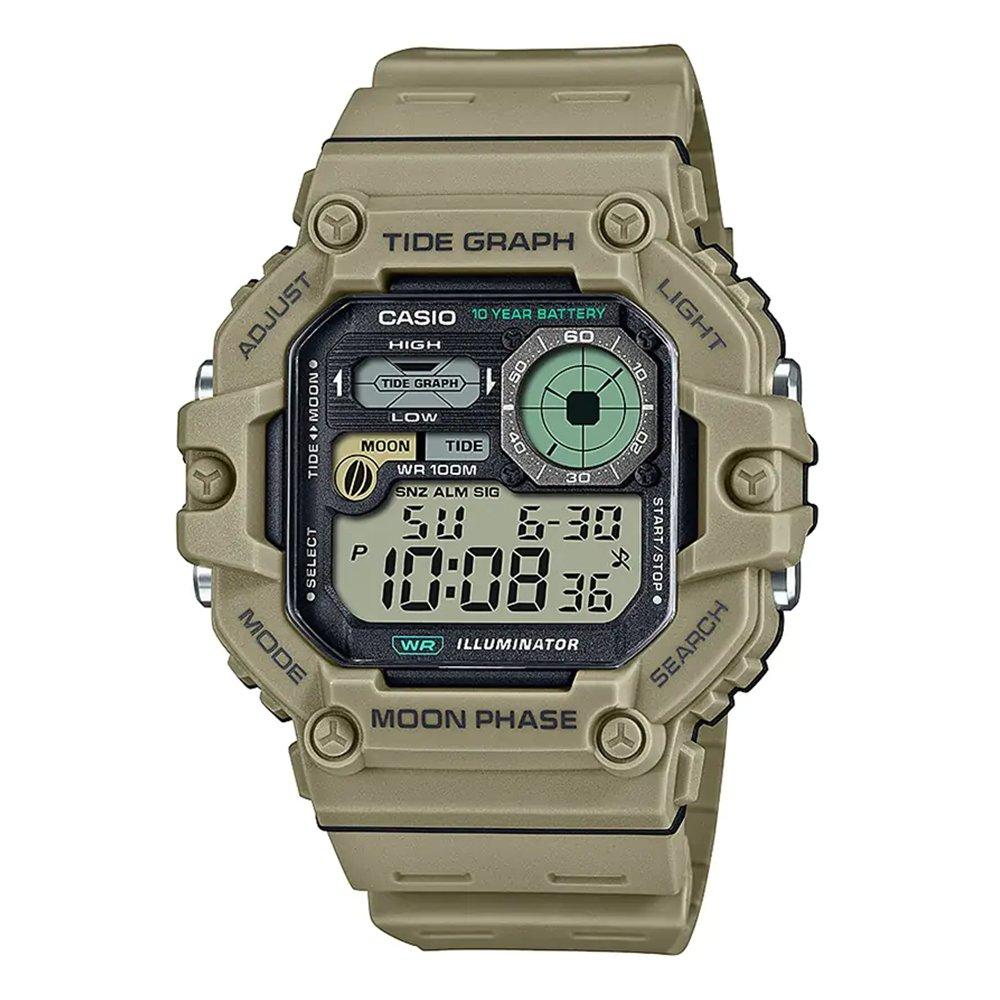 

Casio glu sport men's watch, digital, 52mm, f-91ws-4df - light brown