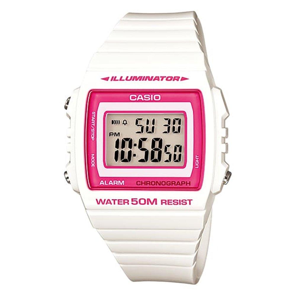 

Casio glu women’s watch, digital, 43mm, w-215h-7a2vdf - white