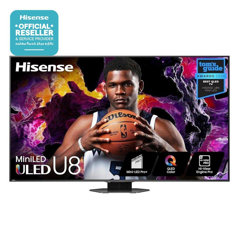

Hisense 85 mini-led uled smart tv, 85u8n – black