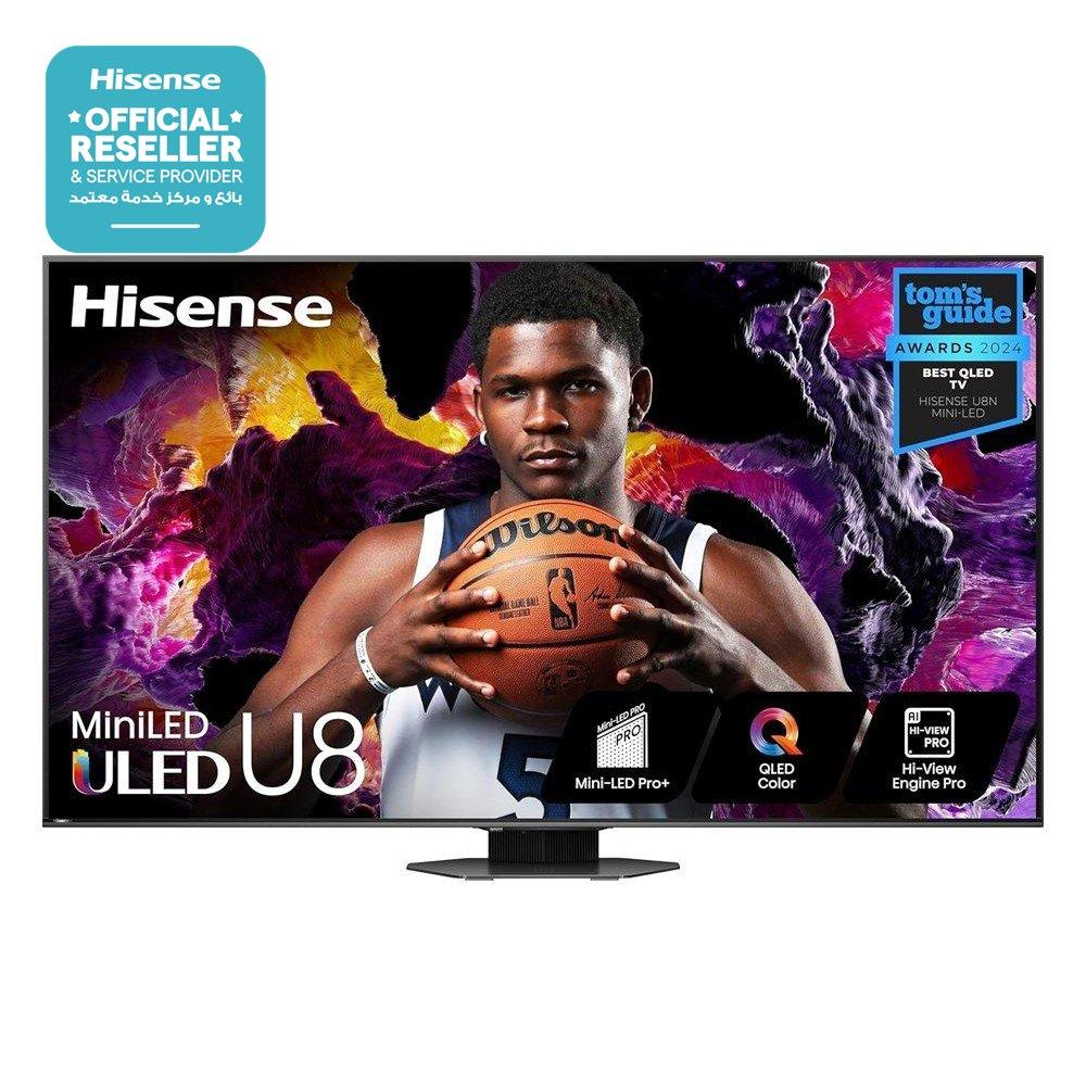 

Hisense 75 mini-led uled smart tv, 75u8n – black