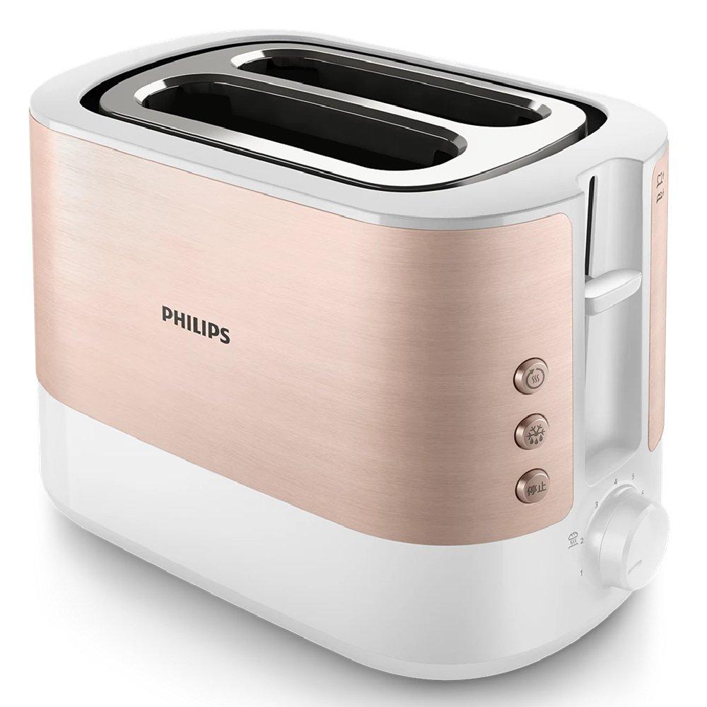 

Philips viva collection 2 slots toaster, 1050w, hd2637/11 - rose gold & white