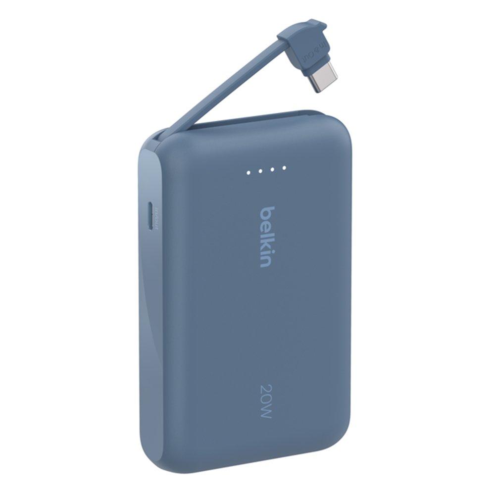 

Belkin 10k 20w pd power bank with usb-c cable, bpb021hqbl – blue