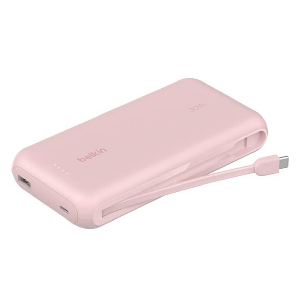 

Belkin boostcharge power bank 20k with integrated cable, 20w, bpb024hqpk - pink