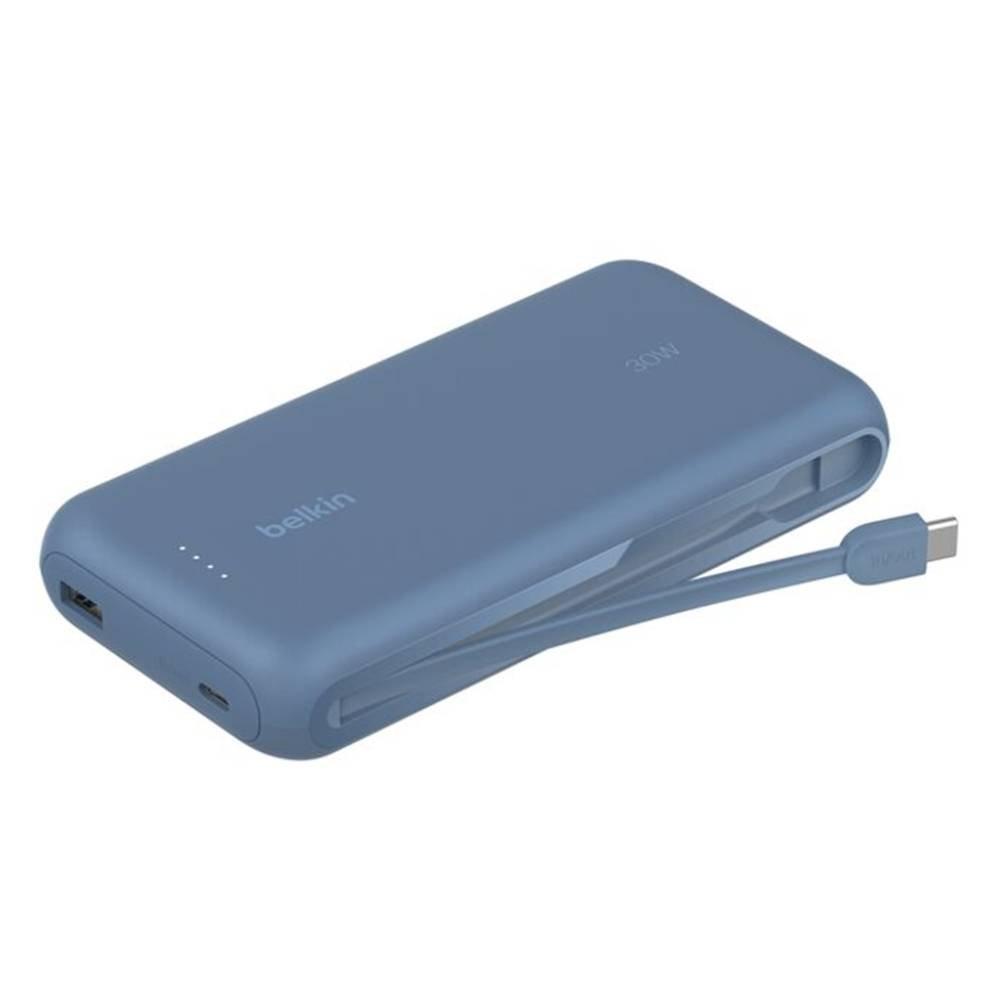 

Belkin boostcharge power bank 20k with integrated cable, 30w, bpb024hqbl - blue