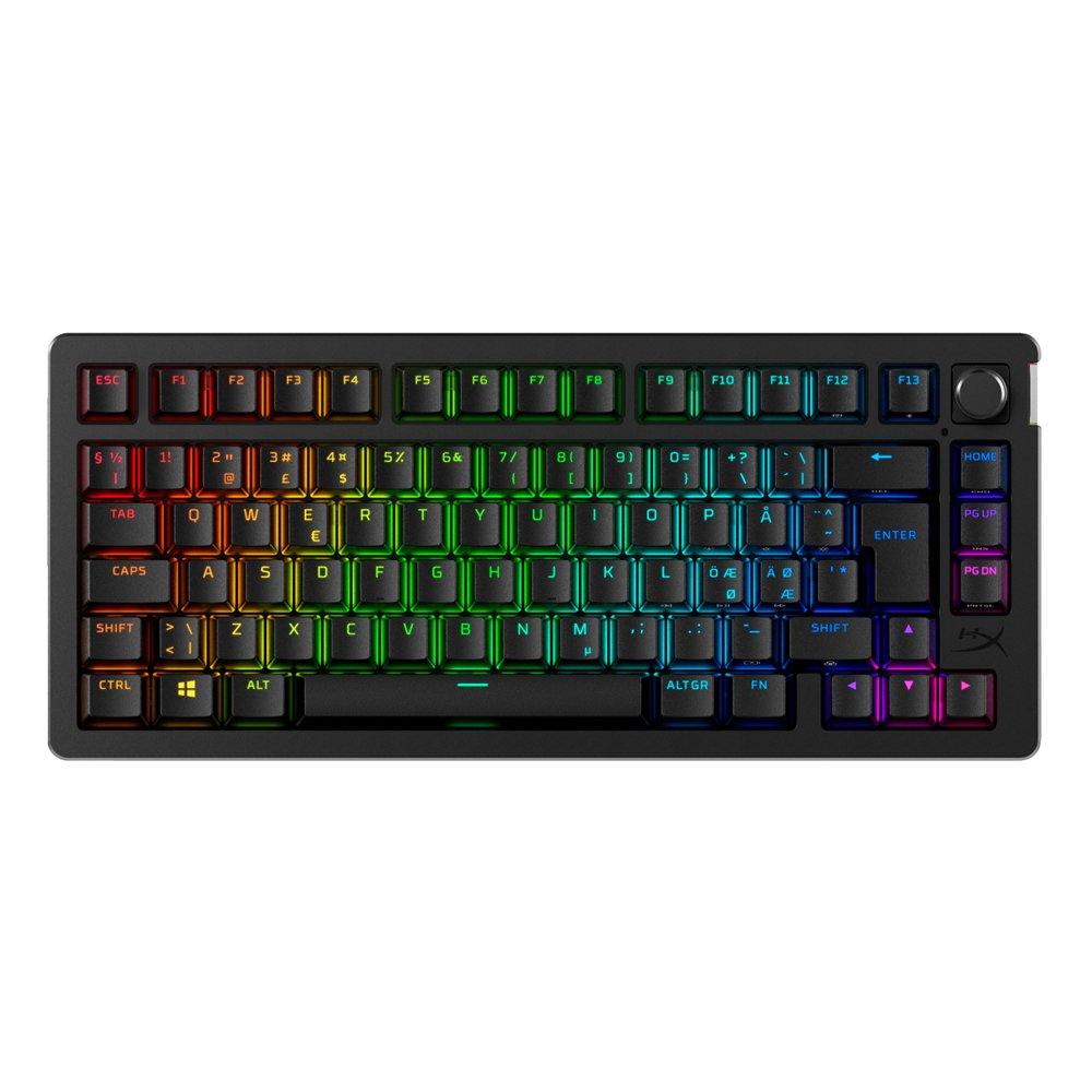 

Hyperx alloy rise wireless gaming keyboard, rgb, 91y91aa - black
