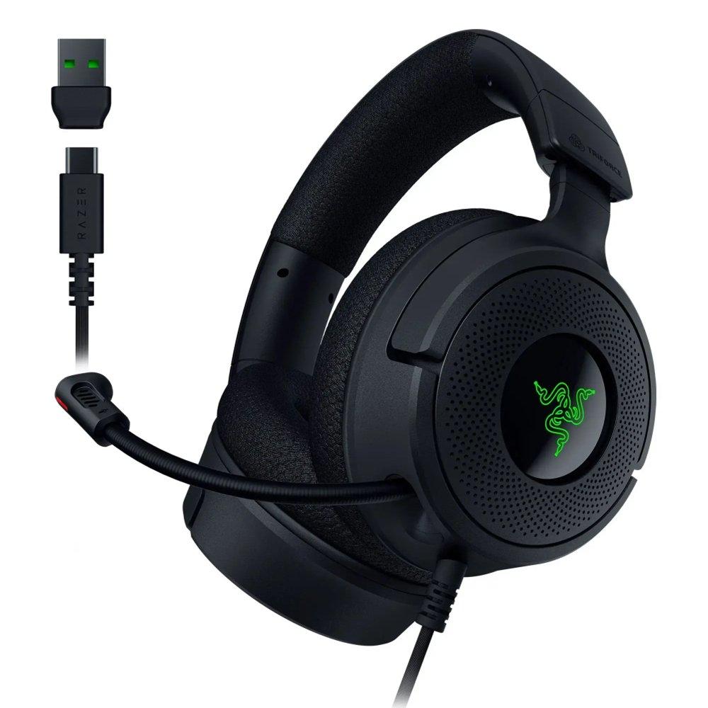 

Razer kraken v4 x wired rgb chroma gaming headset, rz04-05180100-r3u1 - black