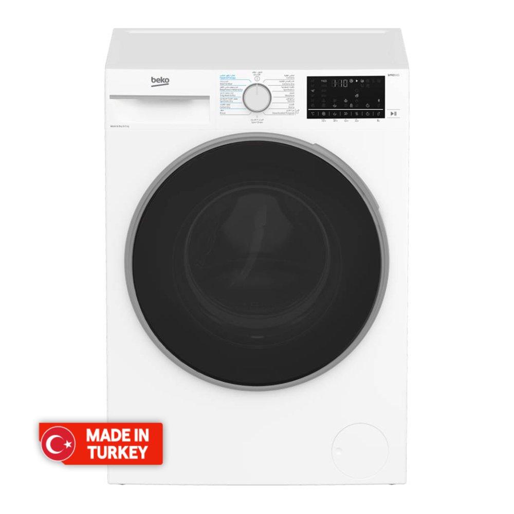 

Beko front load washer & dryer, 8kg capacity, 5kg dryer,bluetooth, wd8514w – white