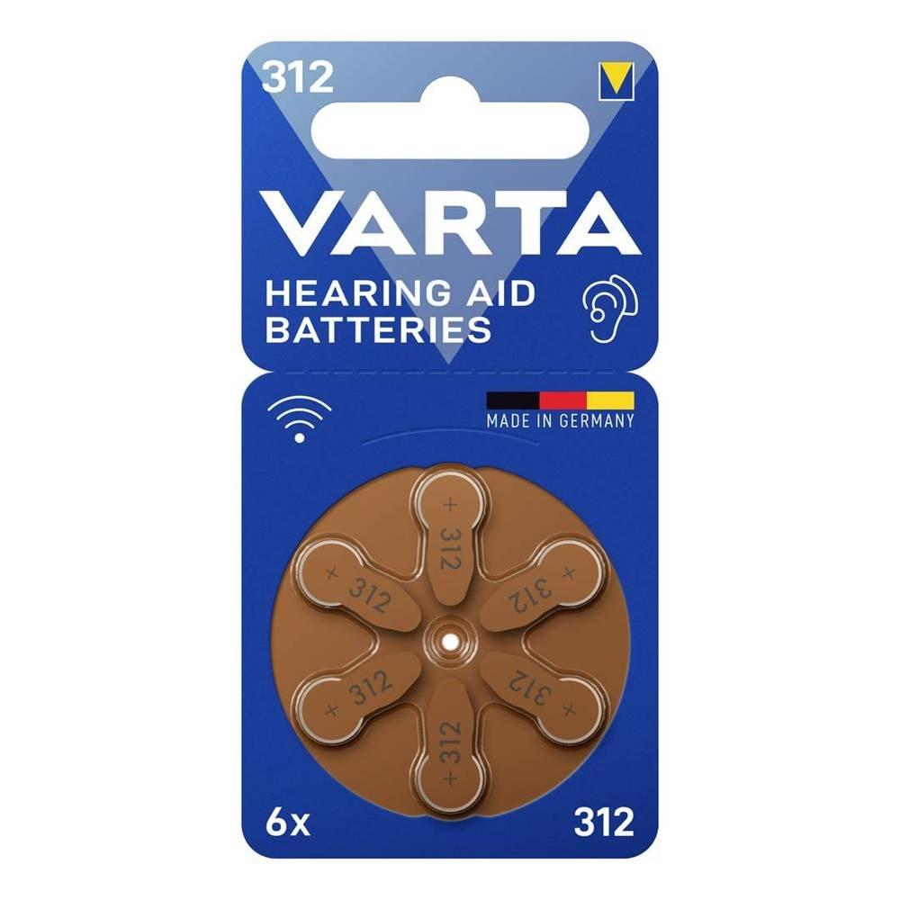 

Varta hearing aid batteries, 312 - 6 pcs