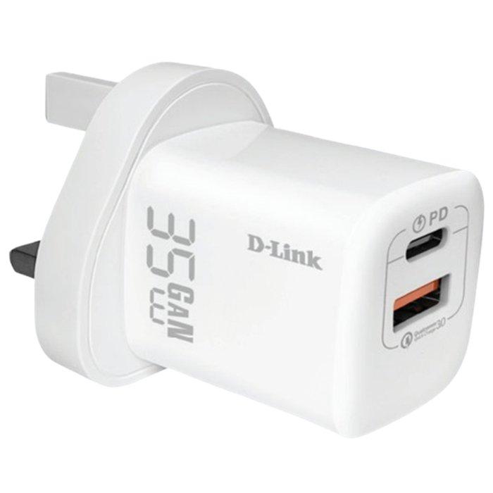

D-link 35w dual usb wall charger, dpc-352 - white