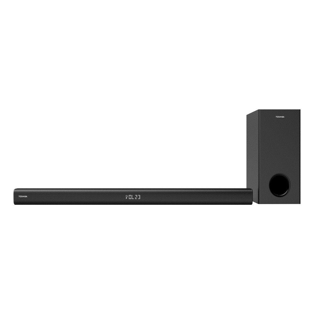 

Toshiba 200w wireless sound bar, 2. 1 channels, ts218 - black