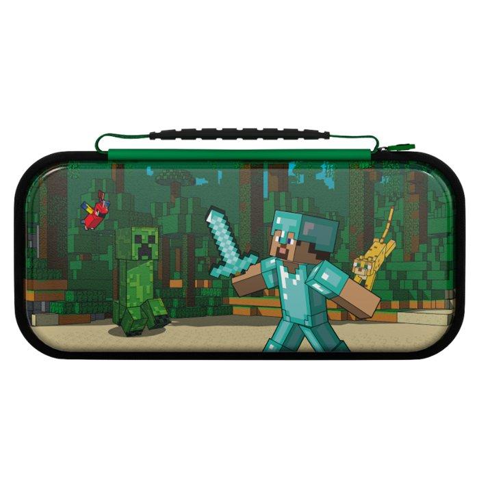 

Pdp nintendo switch travel case plus glow: minecraft forest battle - multicolored