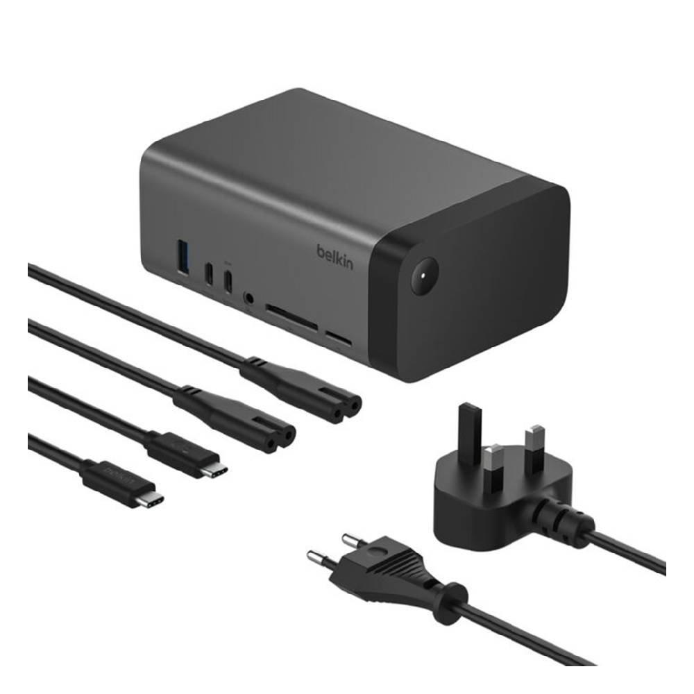 

Belkin usb-c 11-in-1 pro gan dock, 150w, inc020kqsgy - grey