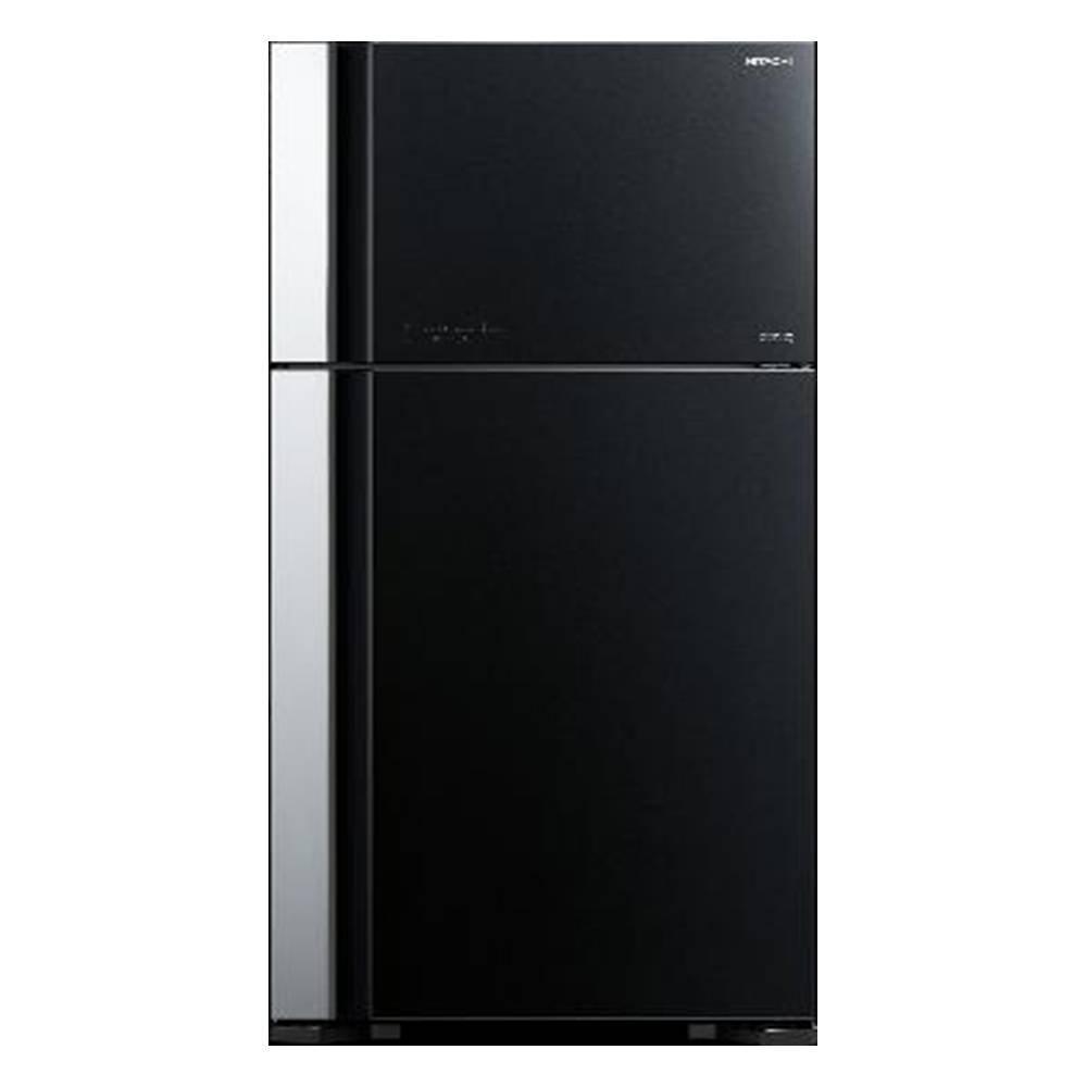 

Hitachi top freezer refrigerator, 550l, 21cft, r-vg760pk7-3 gbk - glass black
