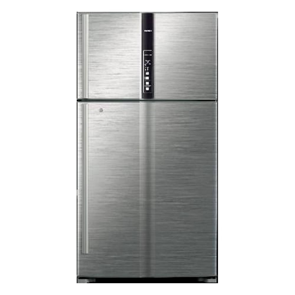 

Hitachi top freezer refrigerator, 600l, 23. 1cft, r-v820pk1k-3 bsl - brilliant silver
