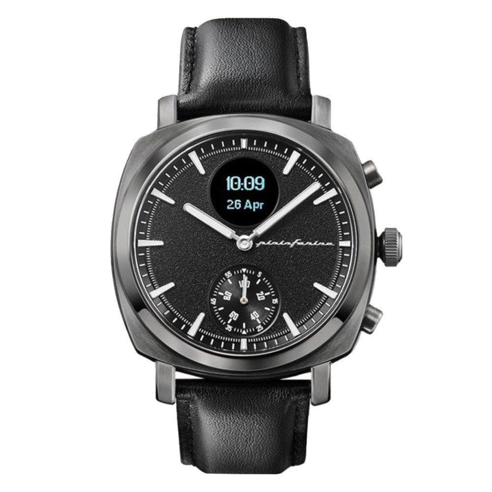 

Pininfarina senso hybrid men’s smart watch, leather strap, 44mm, pmh01a-04 – black
