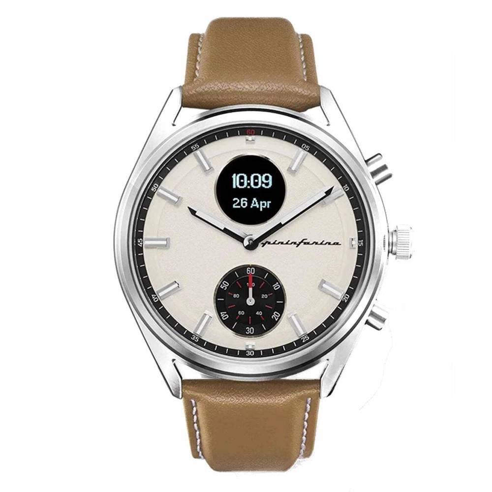 

Pininfarina men's smart watch, 44mm, leather band, pmh03b-01 - sand dune