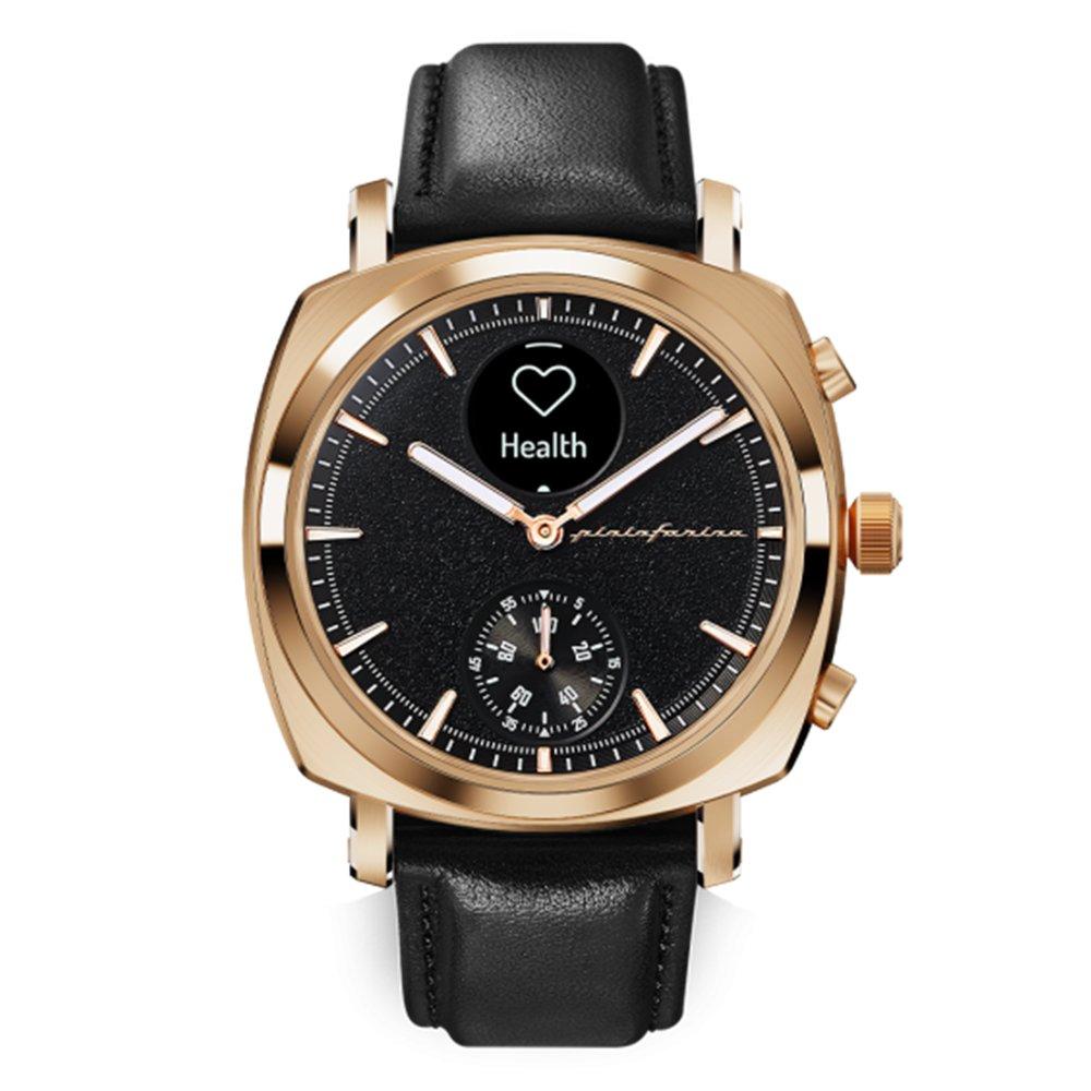 

Pininfarina senso hybrid men’s smart watch, 44mm, leather strap, pmh01a-03 – black