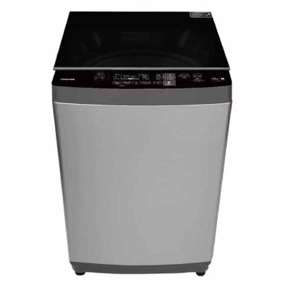 

Toshiba top load washer, 10kg, 8 programs, aw-m1100jupb(sg) - silver