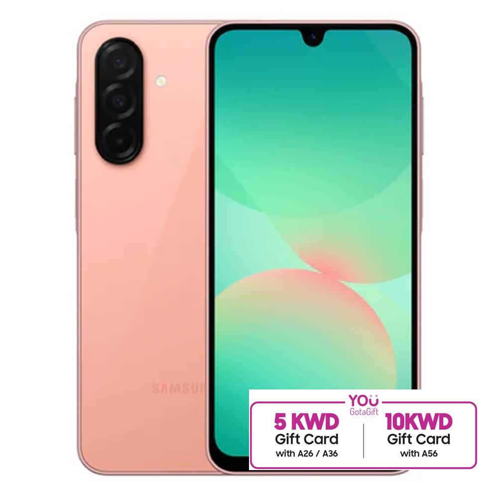 

Samsung a26 5g phone, 6. 7", 8gb ram, 256gb, sm-a266bzijmea - peach pink