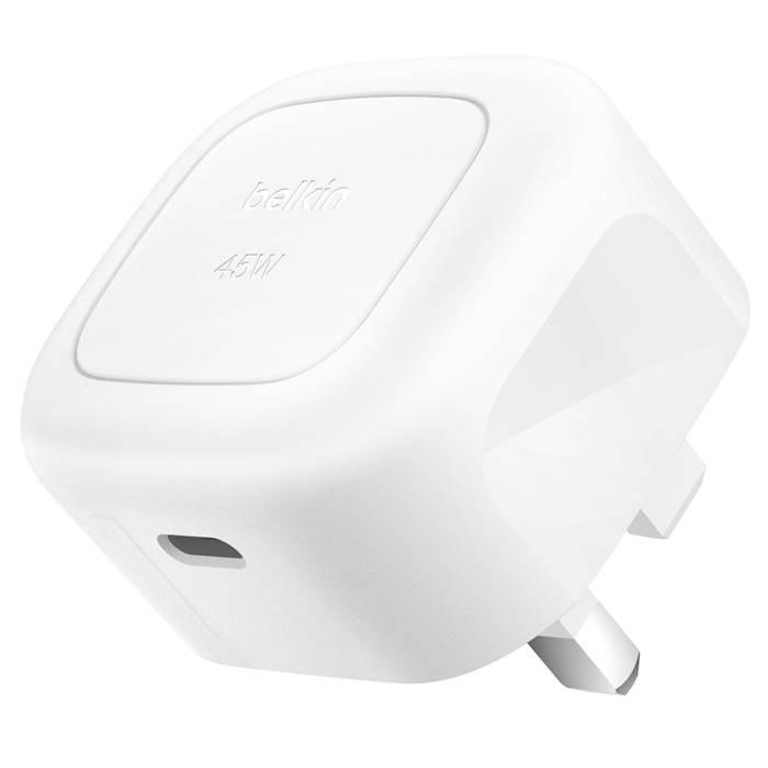

Belkin boostcharge usb-c wall charger, 45w, wca013mywh – white