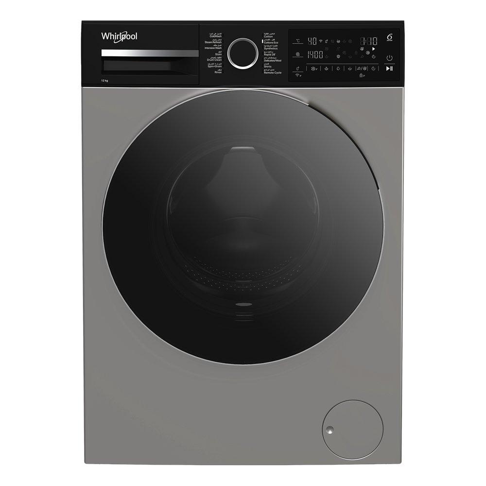 

Whirlpool front load 12kg washing machine, 1400rpm, wfl 12144qd sbme – silver