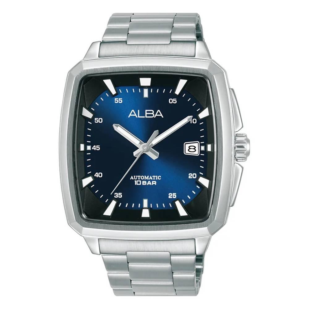 

Alba mechanical watch for men, analog, 40x49mm, stainless steel strap, au4039x1 - silver