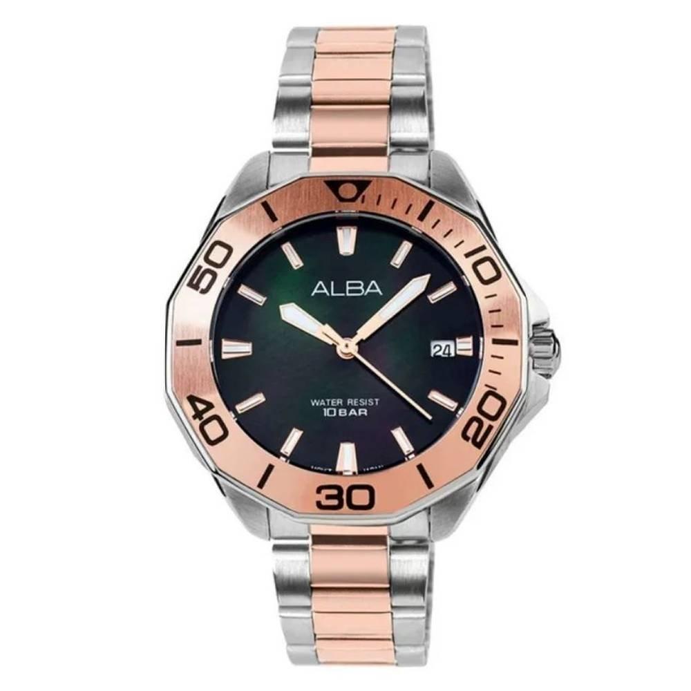 

Alba mechanical watch for women, analog, 36mm, stainless steel strap, ag8p19x1 – two tone