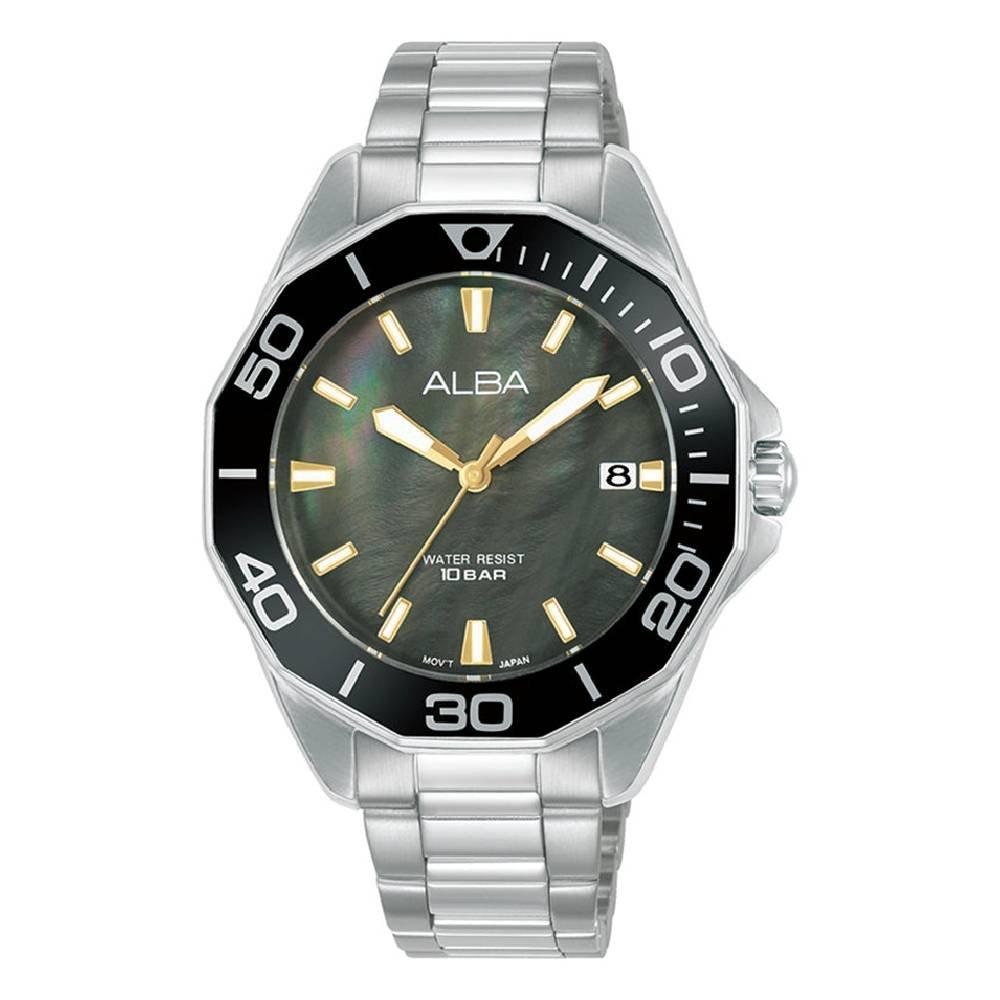 

Alba mechanical watch for women, analog, 36mm, stainless steel strap, ag8p23x1 - silver