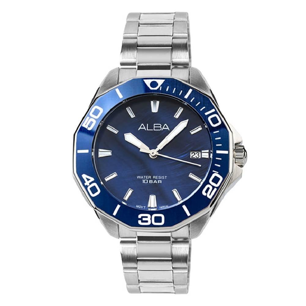 

Alba mechanical watch for women, analog, 36mm, stainless steel strap, ag8p25x1 - silver