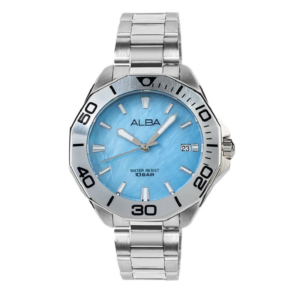 

Alba mechanical watch for women, analog, 36mm, stainless steel strap, ag8p31x1 - silver