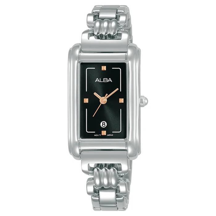 

Alba 34mm fashion watch for women, analog, stainless steel band, ah7db7x1- silver